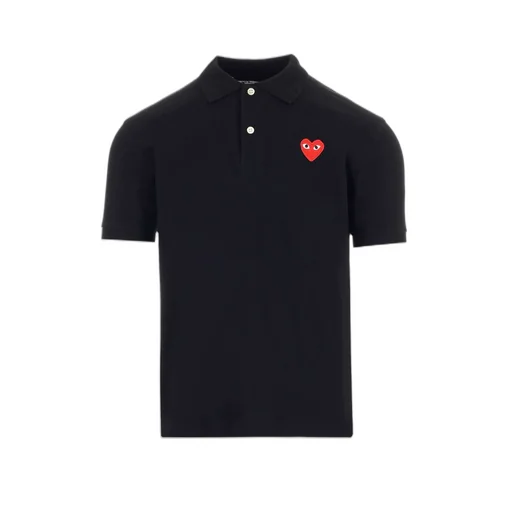 Comme Des GarÇOns Play Heart Embroidered Polo Shirt