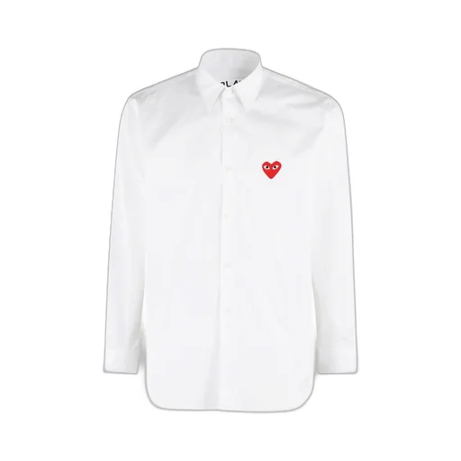 Comme Des GarÇOns Play Heart Embroidered Long-Sleeve Shirt