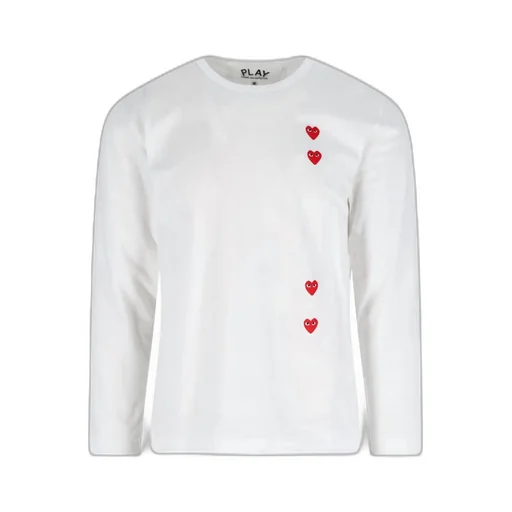 Comme Des GarÇOns Play Logo Printed Long-Sleeved T-Shirt