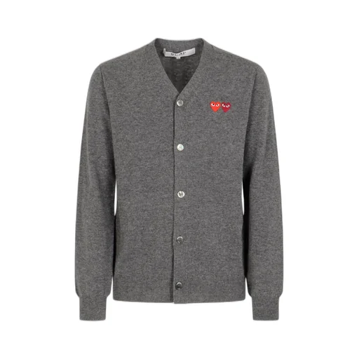 Comme Des GarÇOns Play Heart-Patch Knitted Cardigan
