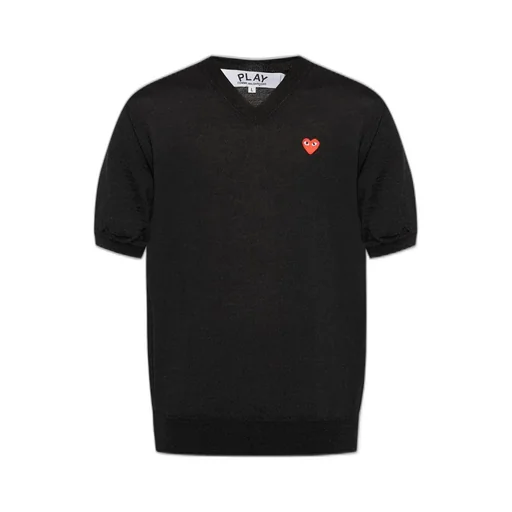 Comme Des GarÇOns Play V-Neck Short Sleeved Jumper