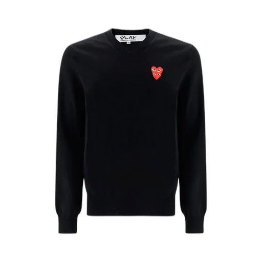 Comme Des GarÇOns Play V-Neck Knit Jumper