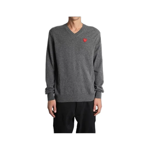 Comme Des GarÇOns Play Heart-Emblem Knitted Jumper