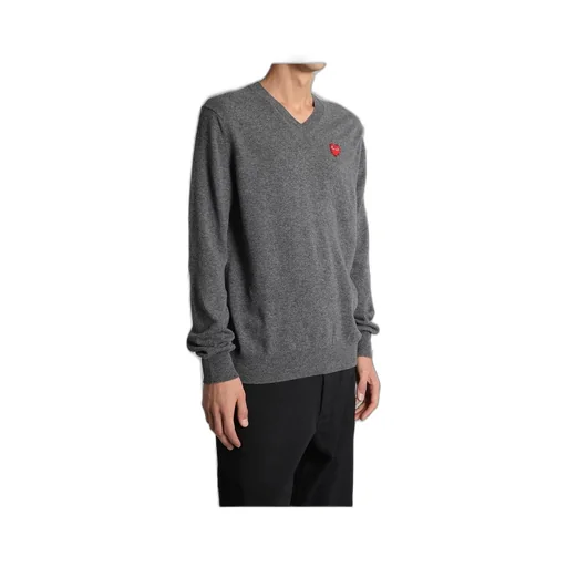 Comme Des GarÇOns Play Heart-Emblem Knitted Jumper
