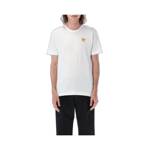 Comme Des GarÇOns Play Golden Heart Patch Crewneck T-Shirt