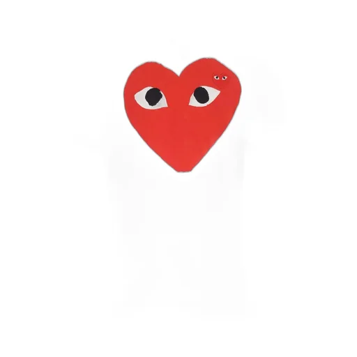 Comme Des GarÇOns Play Heart Logo Printed Crewneck T-Shirt