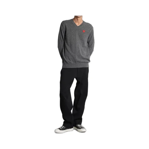 Comme Des GarÇOns Play Heart-Emblem Knitted Jumper