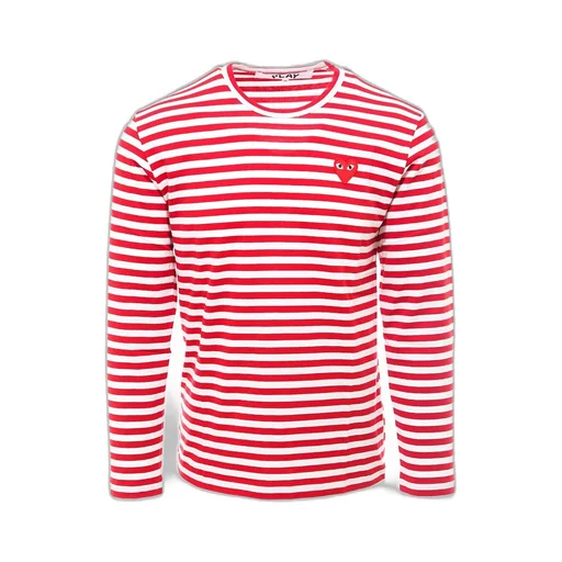 Comme Des GarÇOns Play Striped Long-Sleeved T-Shirt