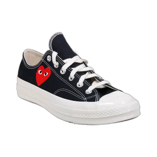 Comme Des Garcons Play Round Toe Lace-Up Sneakers