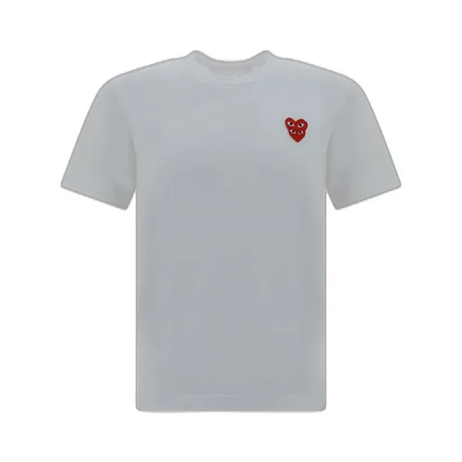 Comme Des GarÇOns Play Double Heart Crewneck T-Shirt