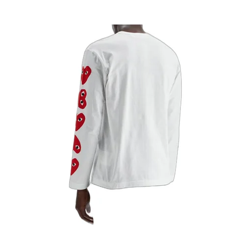 Comme Des GarÇOns Play Logo Printed Long Sleeved T-Shirt
