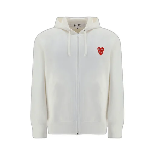 Comme Des GarÇOns Play Heart Patch Zipped Sweatshirt