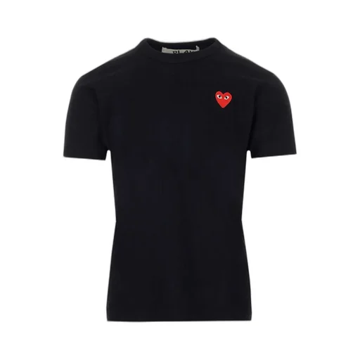 Comme Des GarÇOns Play Heart Logo Patch Crewneck T-Shirt