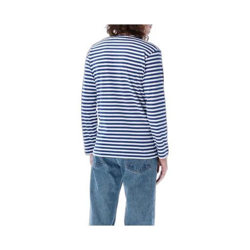 Comme Des GarÇOns Play Iconic Patch Striped T-Shirt