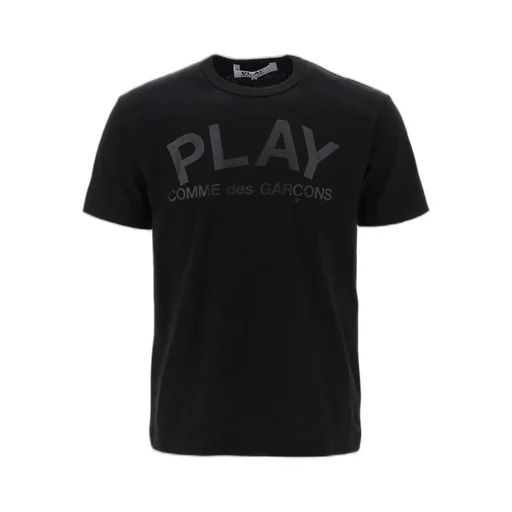 Comme Des Garcons Play Logo Printed Crewneck T-Shirt