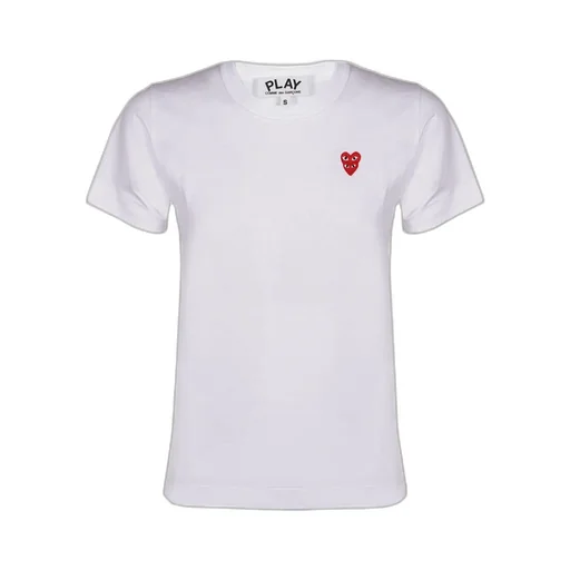 Comme Des GarÇOns Play Overlapping Heart Embroidered Crewneck T-Shirt