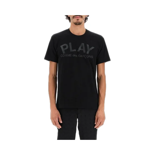Comme Des Garcons Play Logo Printed Crewneck T-Shirt