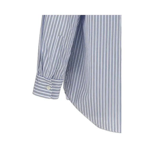 Comme Des GarÇOns Play Logo Patch Striped Shirt