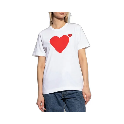 Comme Des GarÇOns Play Heart Embroidered Crewneck T-Shirt