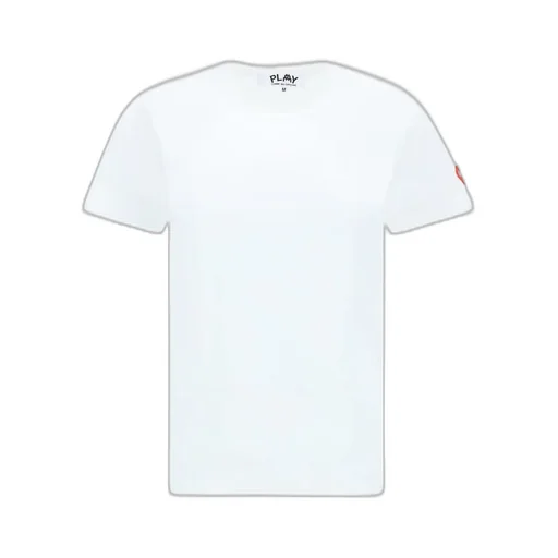 Comme Des GarÇOns Play Logo Patch Crewneck T-Shirt