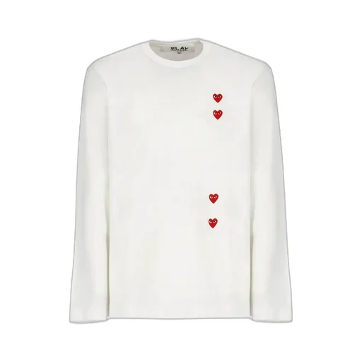 Comme Des GarÇOns Play Logo Printed Crewneck T-Shirt