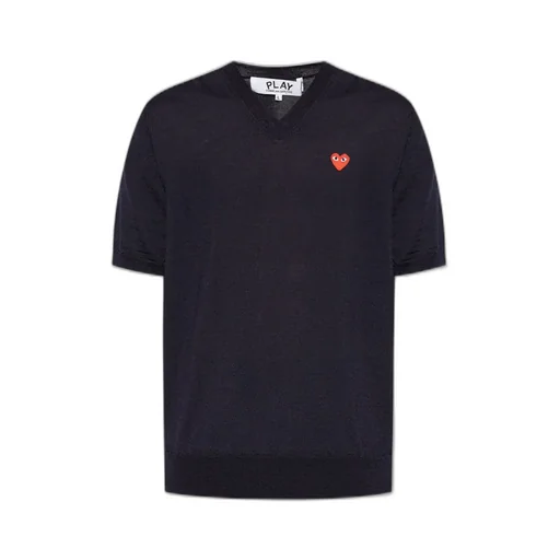 Comme Des GarÇOns Play V-Neck Short Sleeved Jumper