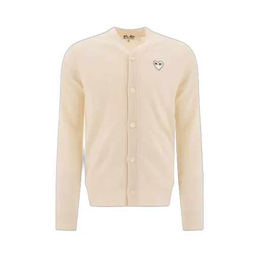 Comme Des GarÇOns Play Logo Patch Cardigan