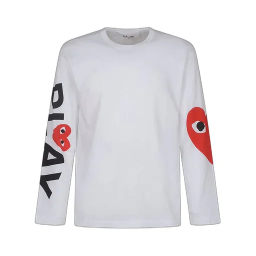 Comme Des GarÇOns Play Logo Detailed Long-Sleeved T-Shirt