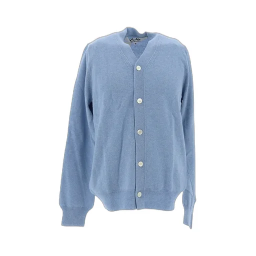 Comme Des GarÇOns Play Logo Embroidered Buttoned Cardigan