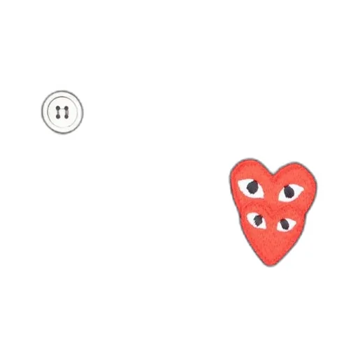 Comme Des GarÇOns Play Double Heart Logo Embroidered Buttoned Cardigan
