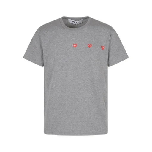 Comme Des GarÇOns Play Triple Hearts Crewneck T-Shirt