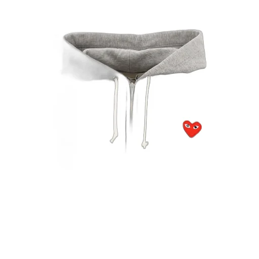 Comme Des GarÇOns Play Heart Logo Patch Zipped Hoodie