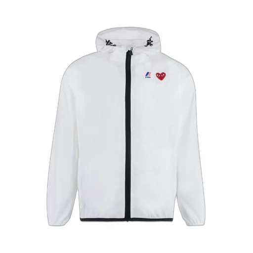 Comme Des GarÇOns Play X K-Way Logo Patch Zip-Up Jacket