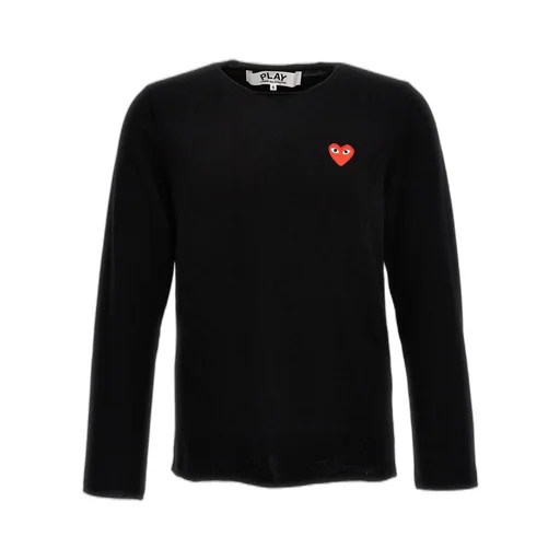 Comme Des GarÇOns Play Logo Patch Knitted Jumper