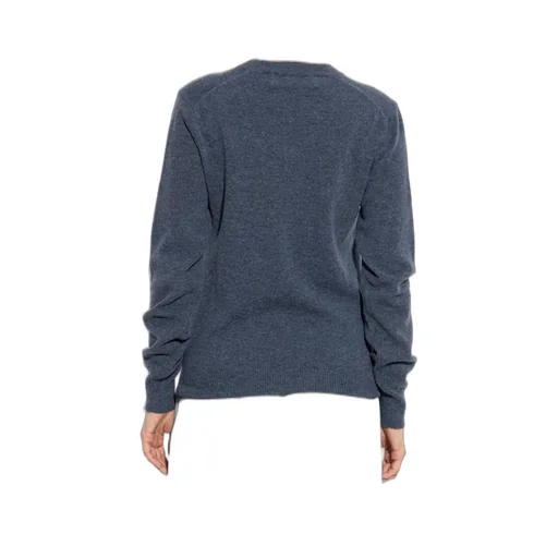 Comme Des GarÇOns Play Heart Patch V-Neck Jumper