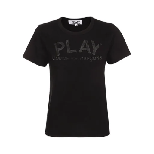 Comme Des GarÇOns Play Logo Printed Crewneck T-Shirt