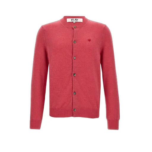 Comme Des GarÇOns Play Logo Patch Button-Up Cardigan