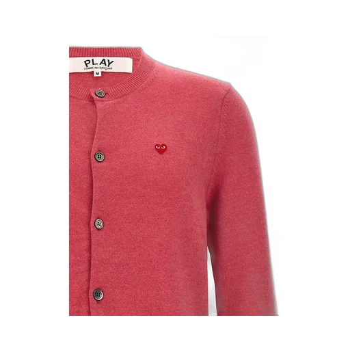 Comme Des GarÇOns Play Logo Patch Button-Up Cardigan