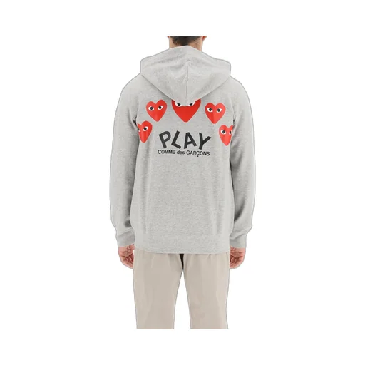 Comme Des GarÇOns Play Heart Patch Zipped Hoodie