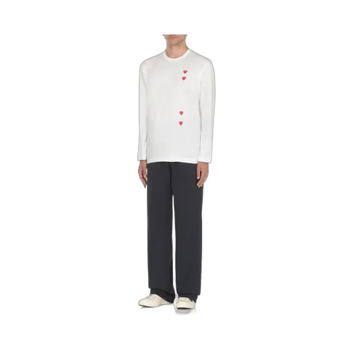 Comme Des GarÇOns Play Logo Printed Crewneck T-Shirt