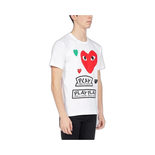 Comme Des GarÇOns Play Multi Logo T-Shirt