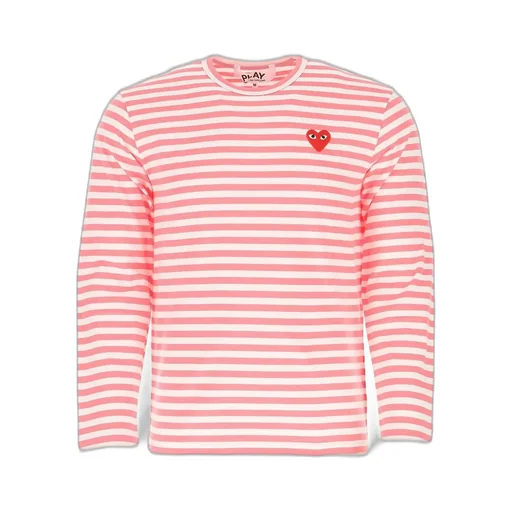 Comme Des GarÇOns Play Striped Long-Sleeved T-Shirt