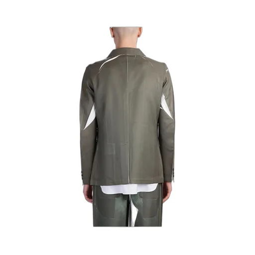 Comme Des GarÇOns Shirt Single-Breasted Contrasting-Detailed Blazer