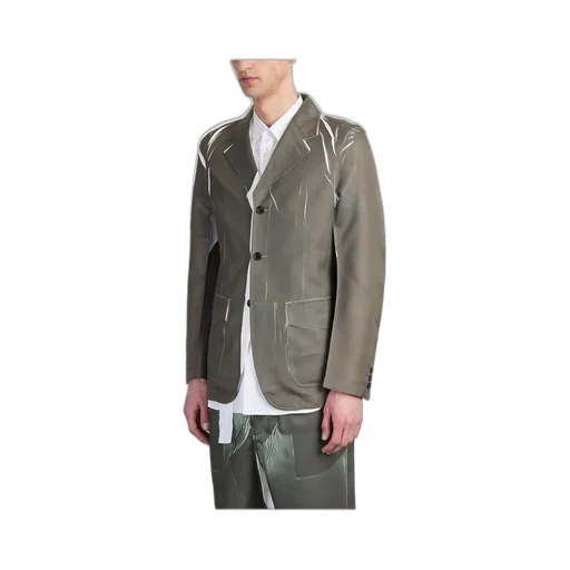 Comme Des GarÇOns Shirt Single-Breasted Contrasting-Detailed Blazer