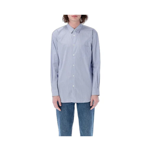 Comme Des GarÇOns Shirt Pocket Patch Striped Shirt