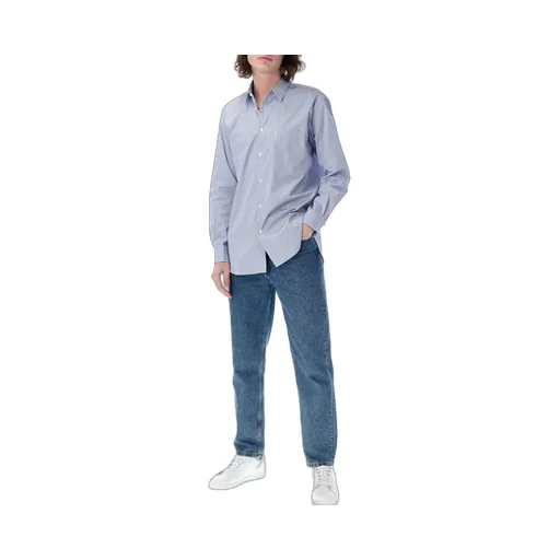 Comme Des GarÇOns Shirt Pocket Patch Striped Shirt