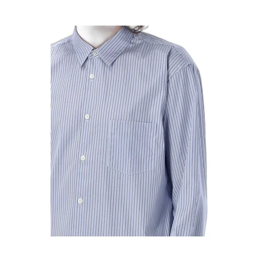 Comme Des GarÇOns Shirt Pocket Patch Striped Shirt