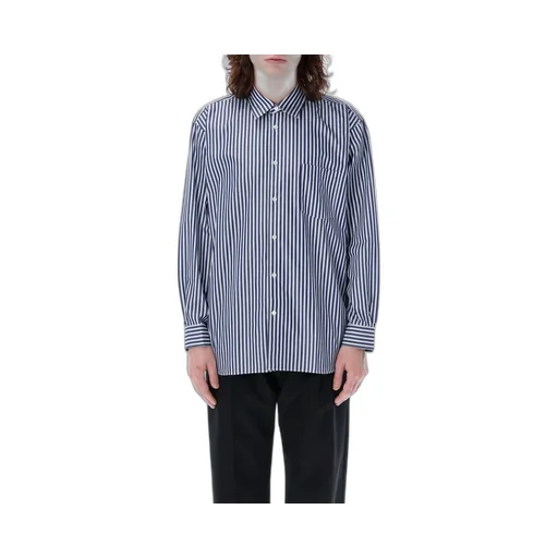 Comme Des GarÇOns Shirt Pocket Patch Striped Shirt