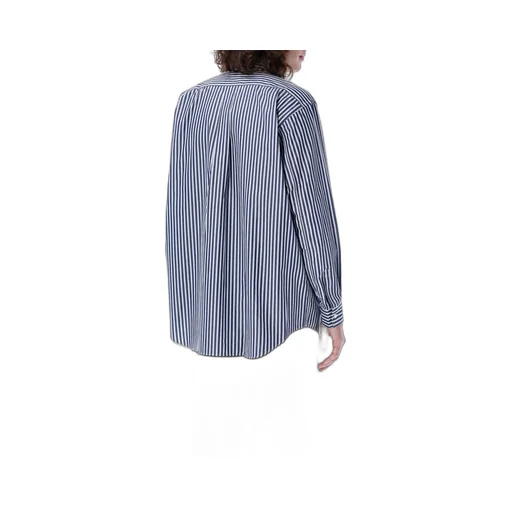 Comme Des GarÇOns Shirt Pocket Patch Striped Shirt