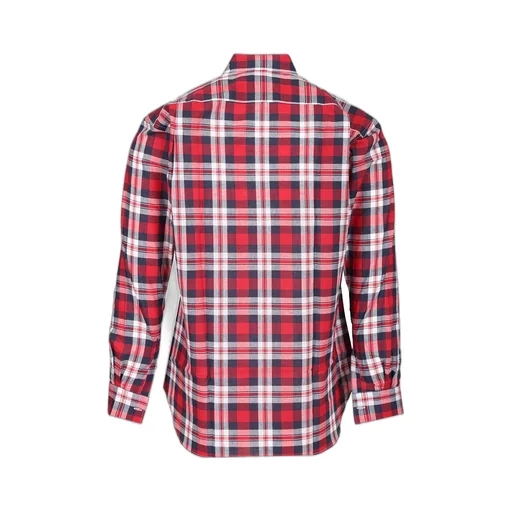 Comme Des GarÇOns Shirt Plaid Curved Hem Shirt